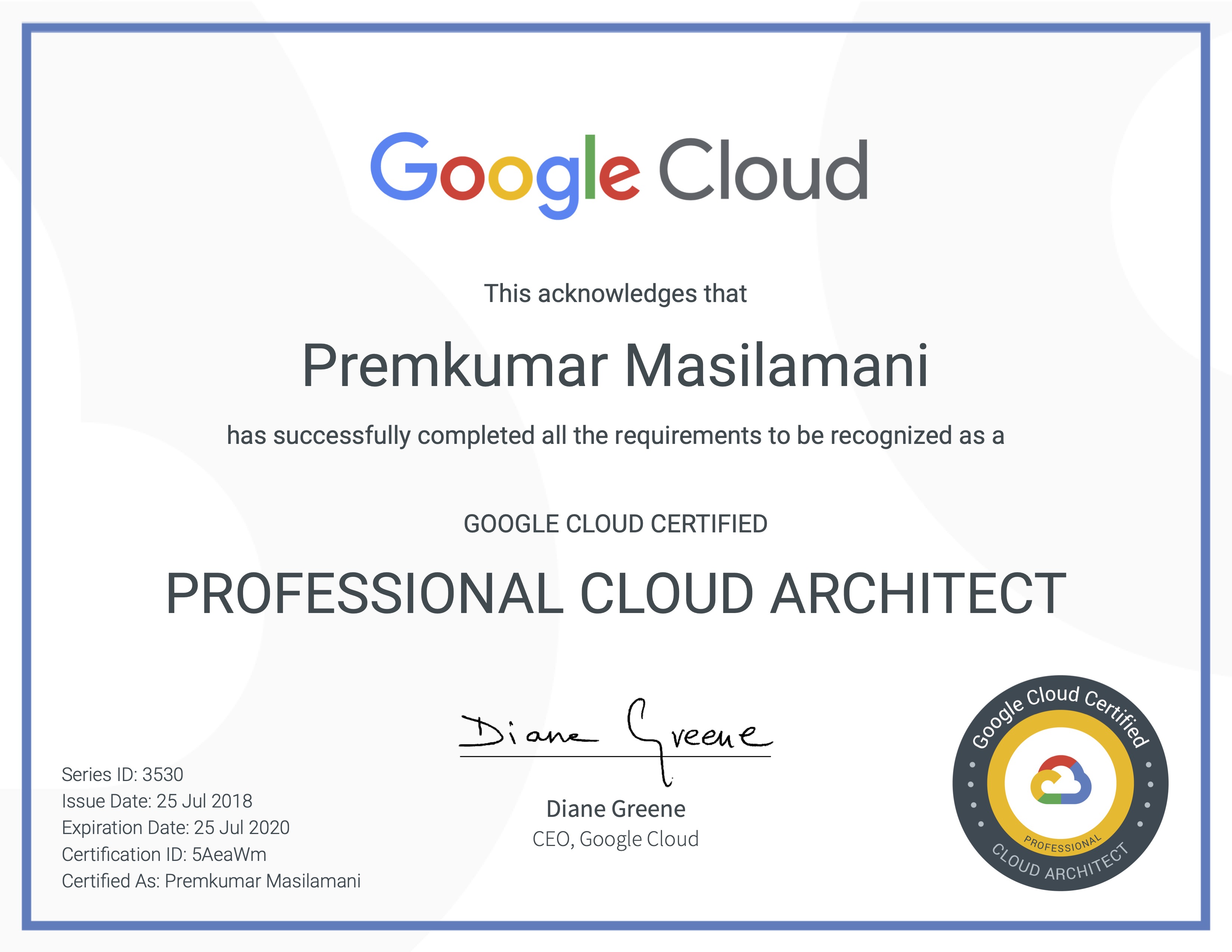 Google Certified Professional - Cloud Architect